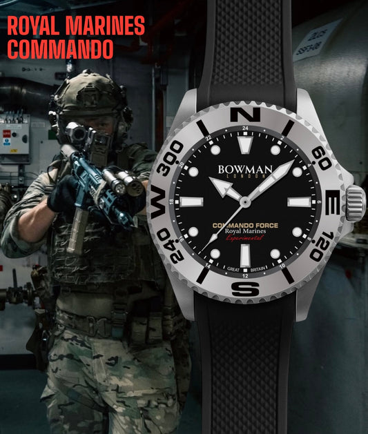 RM-X CDO NAVIGATOR | Royal Marines | Stainless Steel | Black