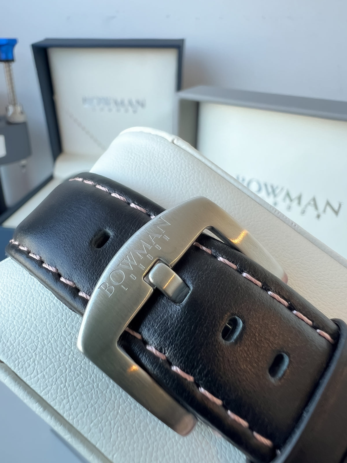 Bowman Signature Leather Strap, timeless style, modern convenience.
