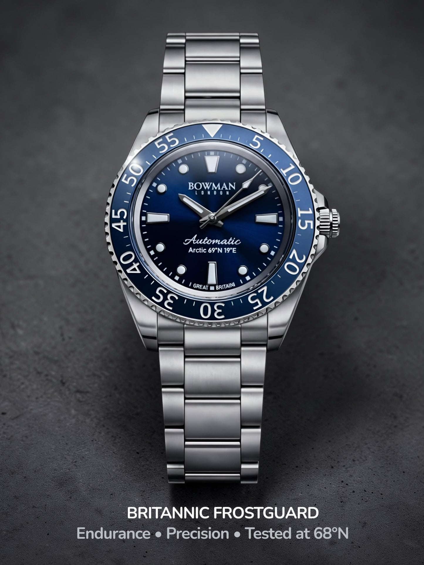 The Britannic Frostguard Series Arctic Blue 69°N 19°E