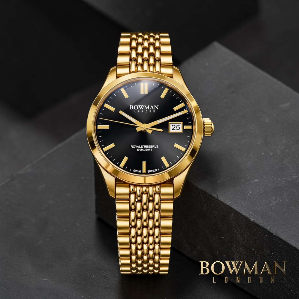 Royal’s Reserve Automatic 40 mm Gold Infusion Jet Black