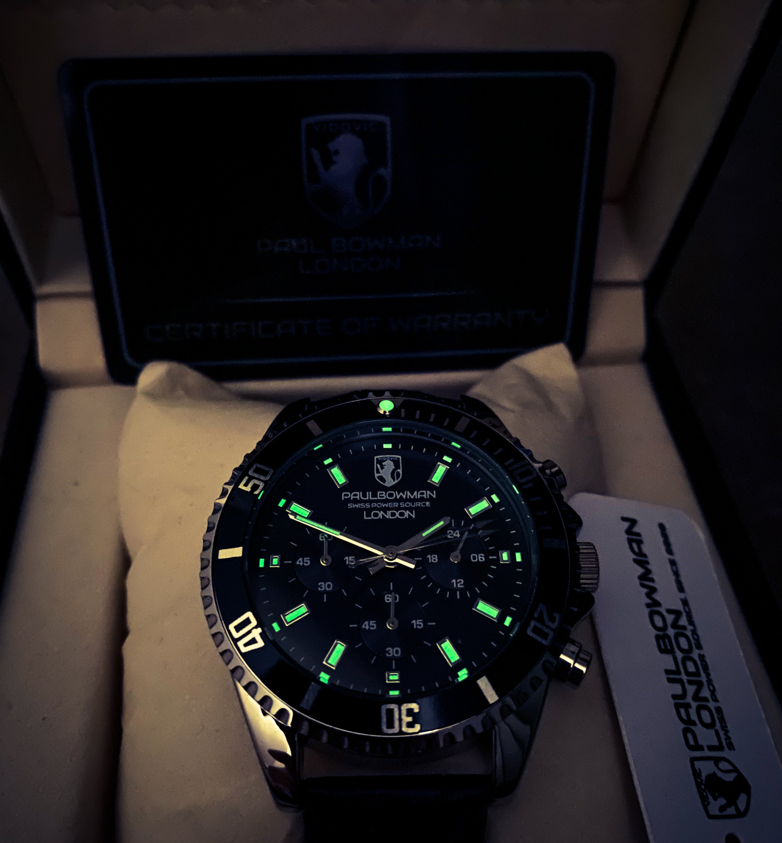 SOLD OUT - Paul Bowman London Dark Orion - Limited Edition Chronograph Watch - SOLD OUT